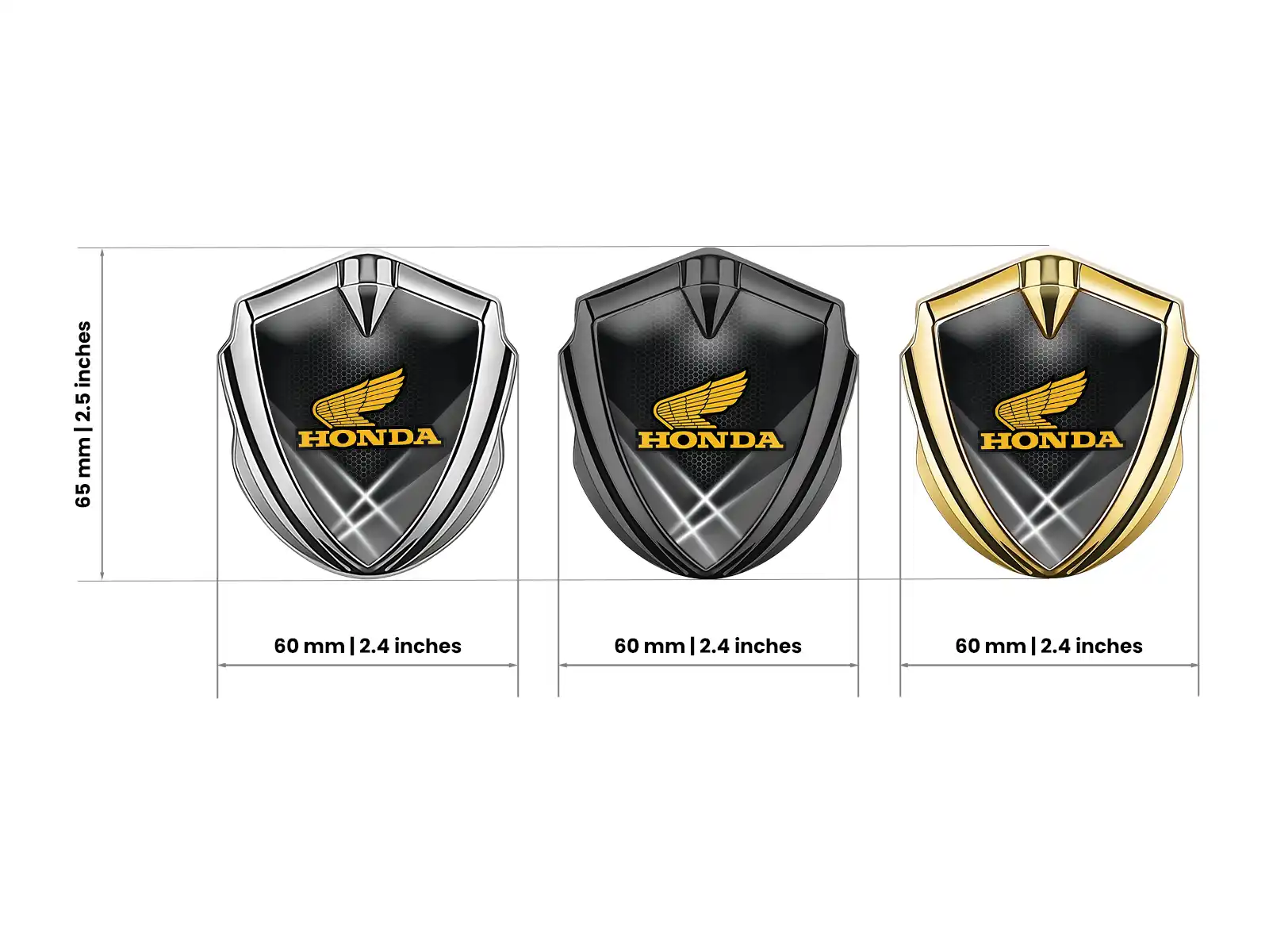 Honda Metal Emblem Badge Customizable Force Design